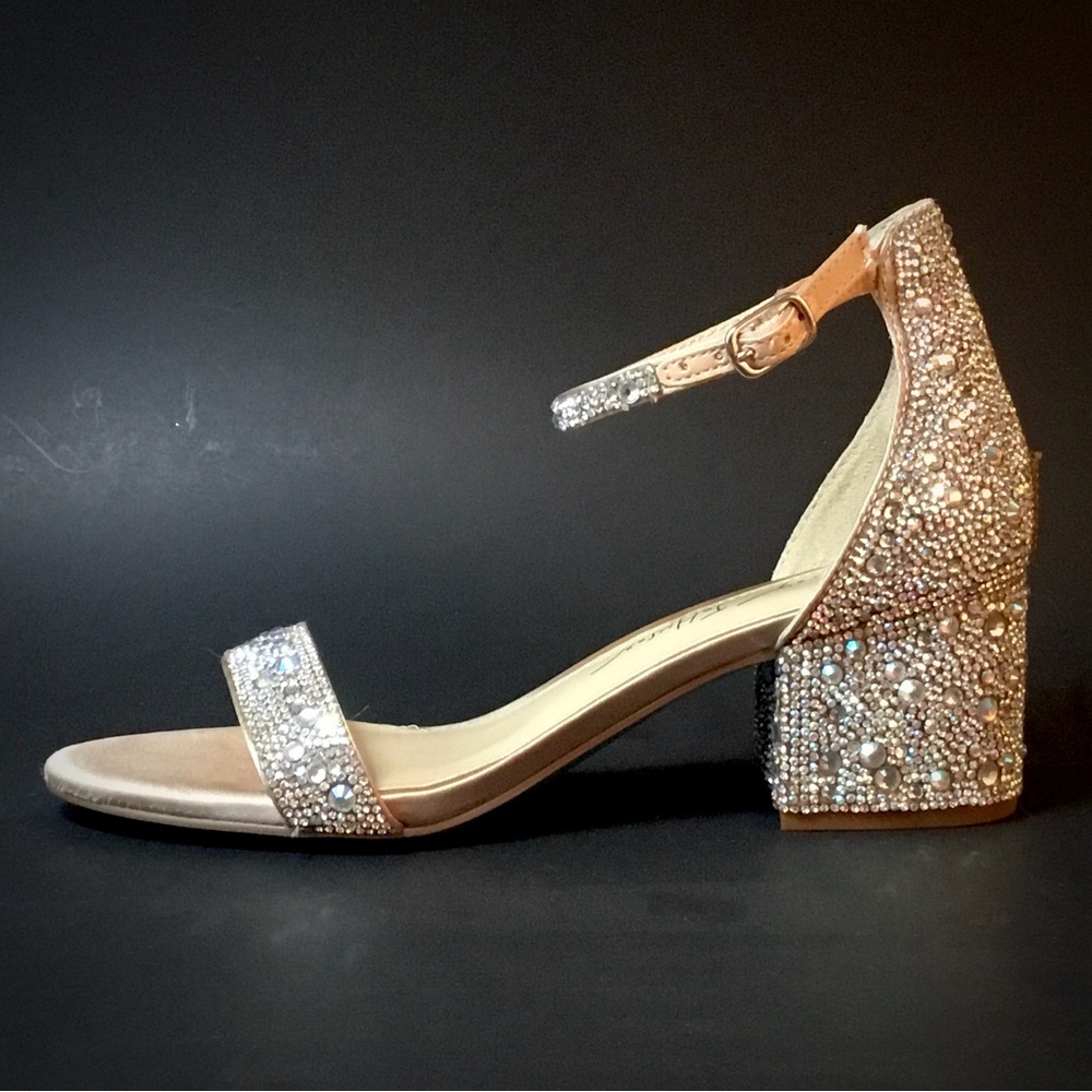 Blue by Betsey Johnson ‘Mari’ Heeled Sandals in Champagne - Picture 10 of 16